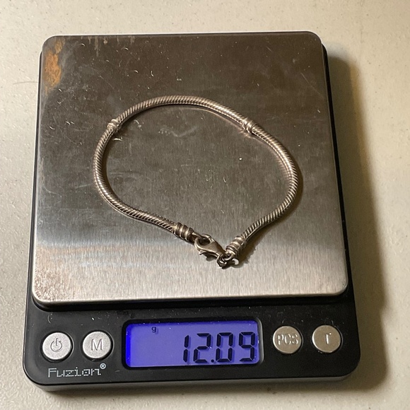 Sterling Silver Snake ๐ Chain Bracelet. 7.5 inches long - Picture 5 of 5